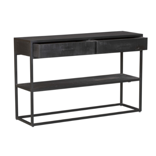 Sidetable Denver Black | 2 lades Bakker Living