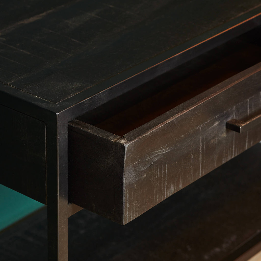 Sidetable Denver Black | 2 lades Bakker Living