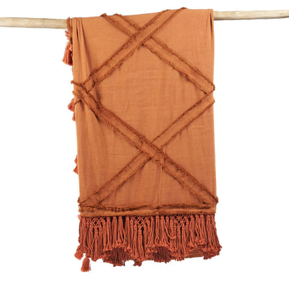 The Berber Bed Throw  - Terracotta