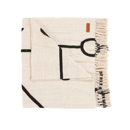 The Evil Eye Bed Throw - Natural Black