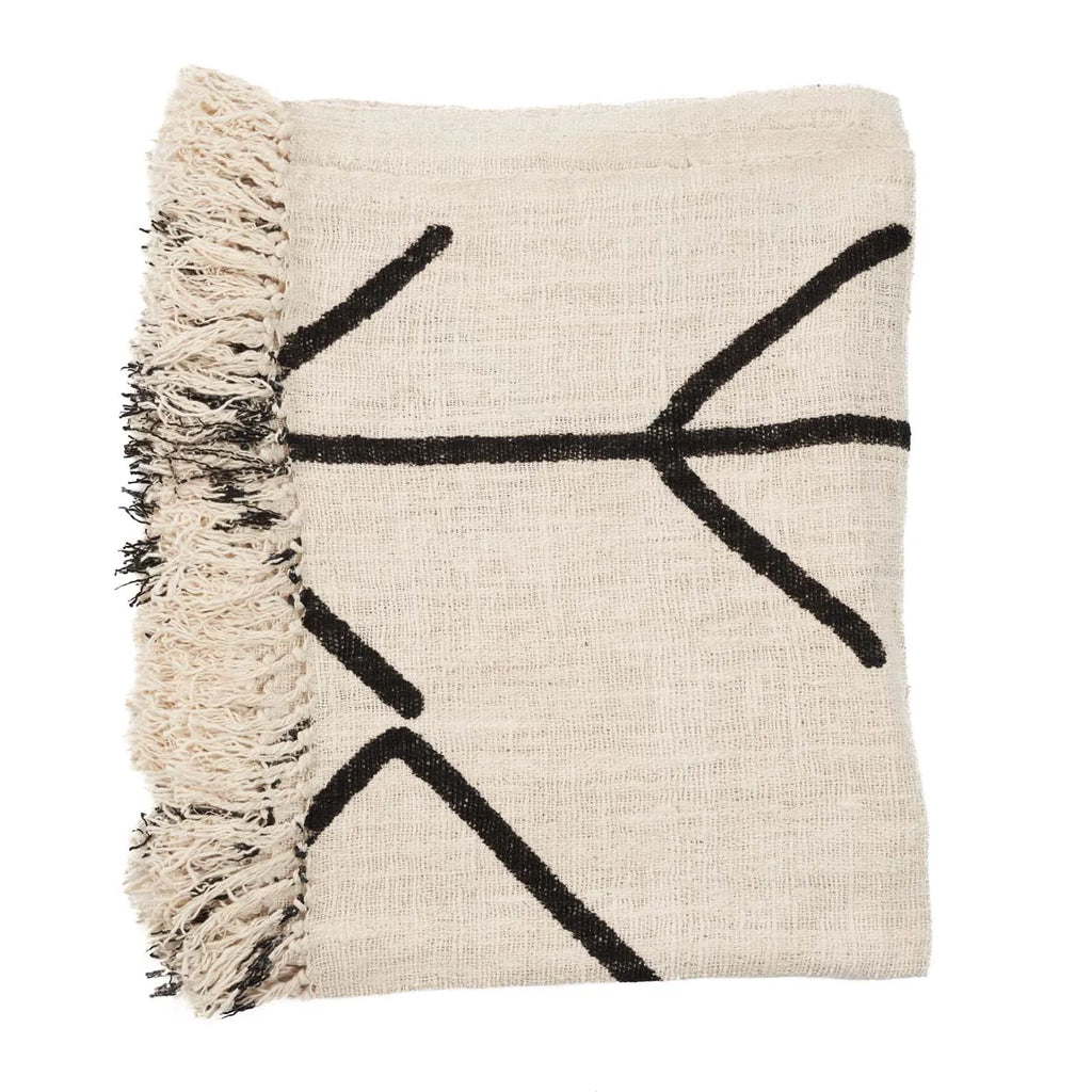 The Evil Eye Bed Throw - Natural Black