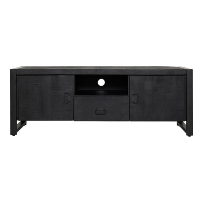 TV cabinet Boaz Black 150 cm | Two doors and a drawer