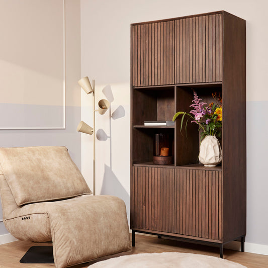 Compartment cabinet Madison Walnut | 90 cm