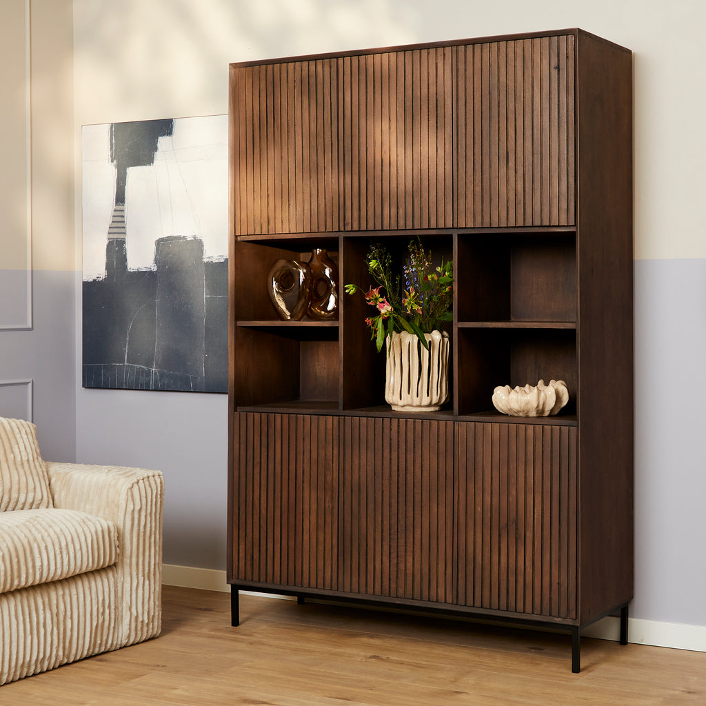 Shelving unit XL Madison Walnut | 135 cm