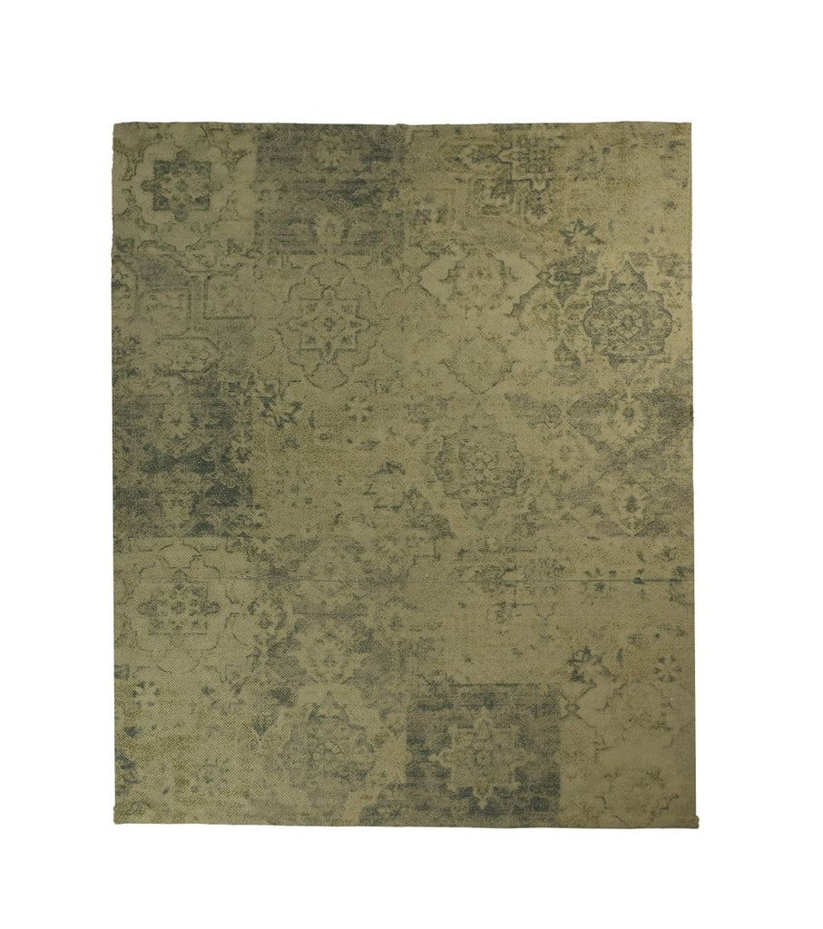 HSM Collection-Vloerkleed Patchwork -160x230-Groen/Geel-Polyester