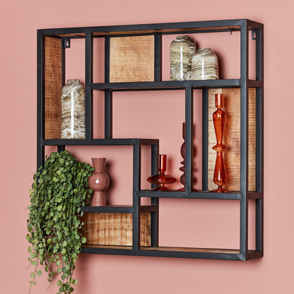 Wall rack square | Mango wood