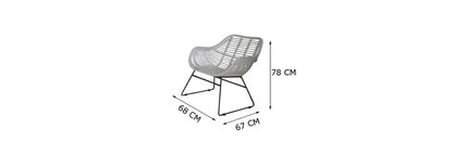 WATES LOUNGE CHAIR - WHITE