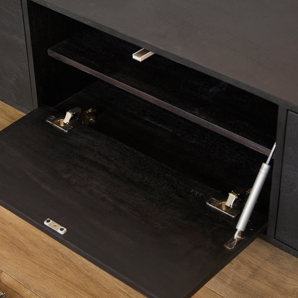 Floating TV cabinet Vision Black | 120 cm