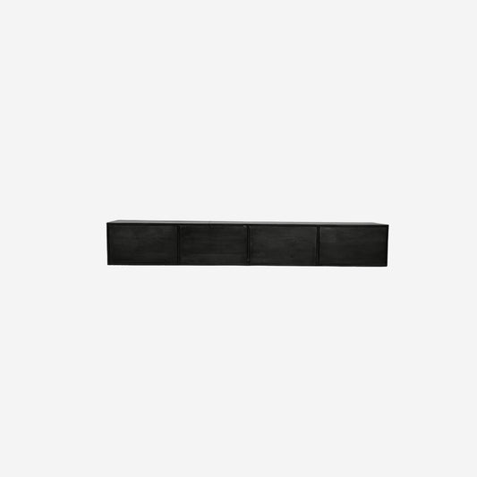 Floating TV cabinet Vision Black | 240 cm