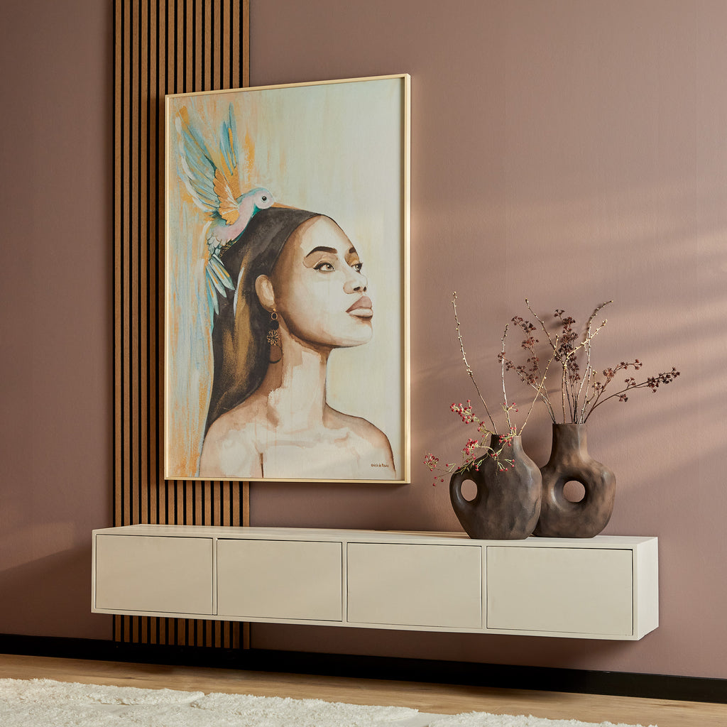 Floating TV cabinet Vision Sand | 200 cm