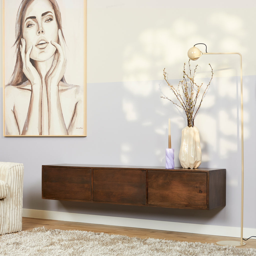 Floating TV cabinet Vision Walnut | 160 cm