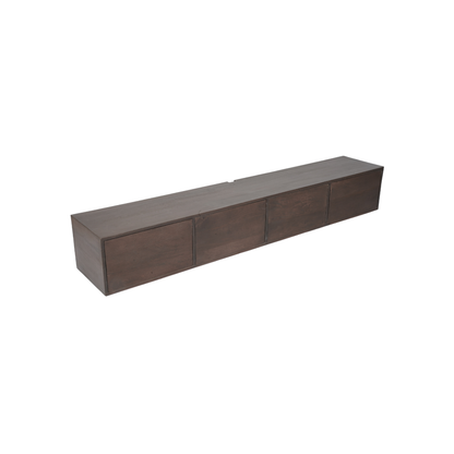 Floating TV cabinet Vision Walnut | 240 cm