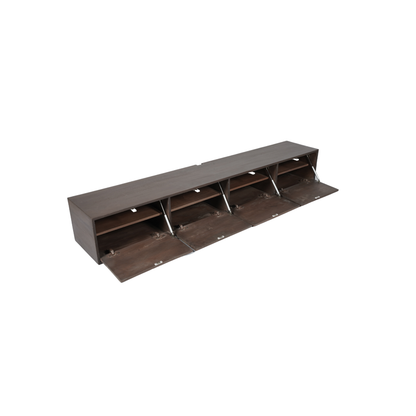 Floating TV cabinet Vision Walnut | 240 cm